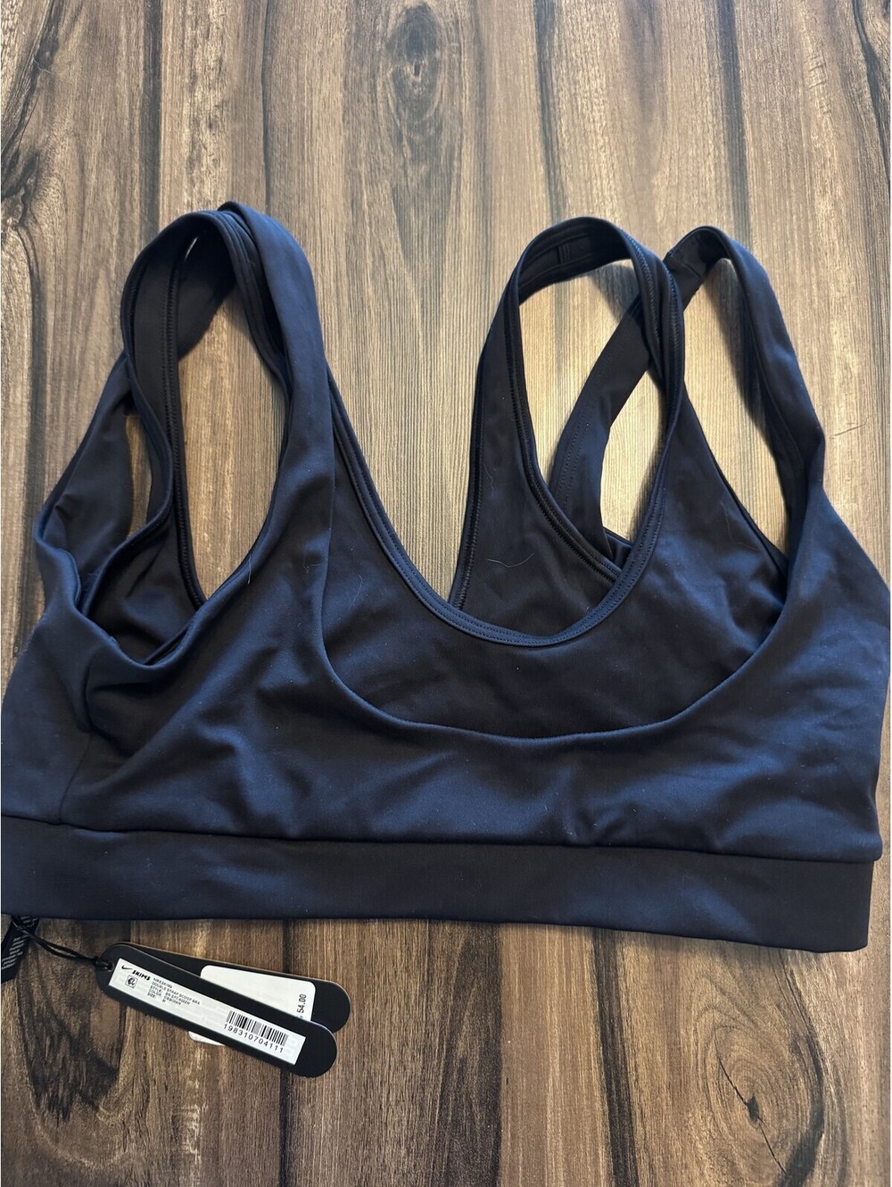 NikeSKIMS Matte Double Strap Scoop Sports Bra Black Women Size M NWT